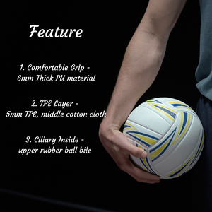 Échantillon gratuit de balle de Volley-ball OEM officiel Offre Spéciale en gros taille officielle 5 balle de volley-ball en cuir PU de haute qualité coloré - Product Image 5