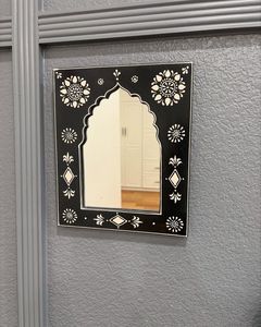 Espejo de Pared para Sala de Estar con Marco de Hueso Incrustado, Estilo Moderno, Hecho a Mano, Ecológico, Ligero, con Borde Pulido - Product Image 6