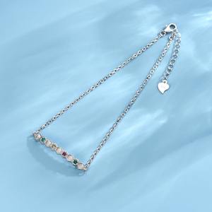 Pulsera de piedra de nido de abeja personalizada ajuste joyería familiar pulsera chapada en oro rosa amarillo blanco de plata de ley personalizada - Product Image 2