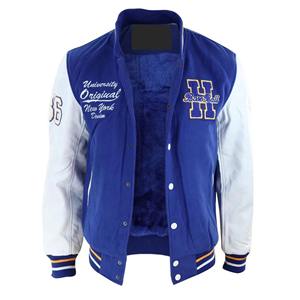Veste ODM OEM pour hommes Custom College Varsity Vintage Bomber Style Cotton Shell Plus Size Letterman Brodé de haute qualité - Product Image 3