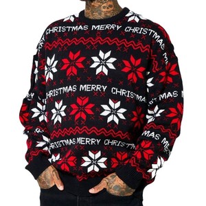 Pull Jacquard Anti-Rétractable Tricoté à Motif de Neige de Noël pour Homme, Standard à Manches Longues - Product Image 5