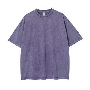 T-shirt élégant Acidwash pour hommes confortable 100% coton Design unique Durable léger pour une tenue de tous les jours décontractée - Product Image 6