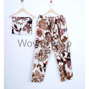 ผ้าฝ้ายสวมใส่กลางคืนชุดนอนผ้าฝ้ายอินทรีย์ 100% ชุดนอนชุดขายส่งชุดนอนชุดนอนพิมพ์ลายดอกไม้อินเดีย - Product Image 3