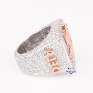 Anillo Hip Hop para hombre en plata de ley 925 cultivado en laboratorio con diamantes de corte redondo de claridad VVS para fiesta de compromiso de boda - Product Image 2