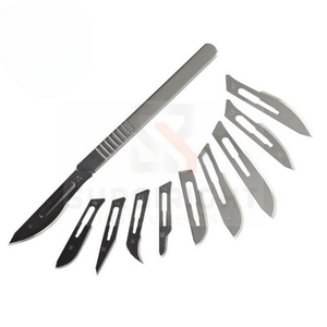 Cuchilla de bisturí de cuchillo quirúrgico Dental de acero al carbono desechable esterilizado de 100 piezas por instrumentos Surgiright - Product Image 3