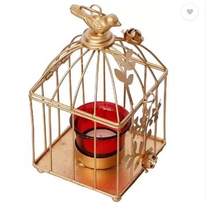 Cage à oiseaux élégante en métal Cage à oiseaux décorative en fer durable pour balcon de jardin extérieur et affichage intérieur - Product Image 1