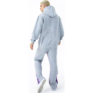 Conjunto de sudadera con capucha y pantalones de chándal Unisex de alta calidad, chándal de Jersey Vintage, pantalón acampanado de sudor personalizado, lavado ácido para hombre - Product Image 2