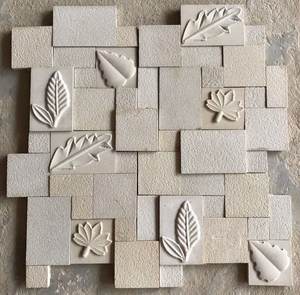 Revêtement mural extérieur en marbre naturel blanc parfait, pavés à face fendue pour villa, cuisine et hôtel - Product Image 1