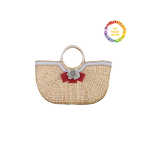 Bolso grande de jacinto de agua Material natural hecho a mano para uso veraniego y transporte diario - Product Image 5