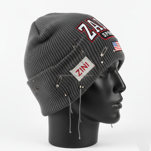 หมวกบีนนี่สำหรับผู้หญิง, หมวกบีนนี่ผ้าถักระดับพรีเมียมเนื้อนุ่มยืดหยุ่นปรับแต่งโลโก้ได้ตามต้องการปักลายผ้าแจ็คการ์ดดีไซน์แบบเย็บปะติด - Product Image 3