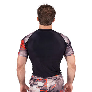 Rashguard de haute qualité pour hommes adultes, coupe ajustée, musculation, nylon polyester, impression numérique, manches courtes, rashguards de BJJ personnalisés - Product Image 5