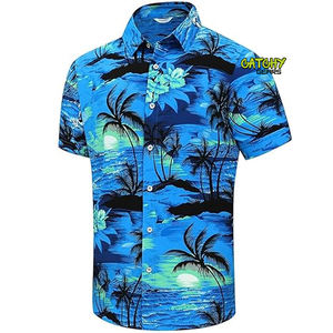 Camisas Hawaianas Personalizadas CATCHY GEARS con Estampado de Flamencos para Hombre, Manga Corta, Botones, Verano, Playa, Casual, Secado Rápido, Spandex/Poliéster - Product Image 3