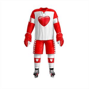 Ensemble de maillots de hockey sur glace personnalisés, tissu respirant léger de haute qualité, double face, uniformes de hockey - Product Image 5