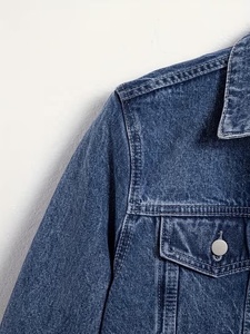 Chaqueta Vaquera con Logotipo Personalizado, Chaqueta Vaquera Bordada Vintage para Hombre, Estilo Urbano, Invierno, Alta Calidad, Resistente al Viento, Manga Regular - Product Image 3