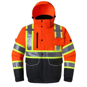 Chaqueta DE SEGURIDAD reflectante de alta visibilidad impermeable de invierno para hombre ropa de trabajo de seguridad chaqueta de seguridad de tráfico para hombre - Product Image 1