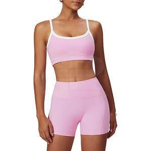 Sujetador deportivo de moda para mujer más vendido, ropa deportiva, Sujetador deportivo de entrenamiento y pantalones cortos, venta en línea - Product Image 1