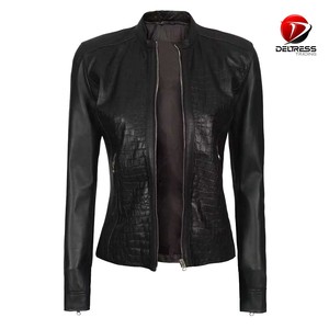 2025 personnalisé élégant dames en cuir véritable moto veste XL taille nouveau prix pas cher - Product Image 2