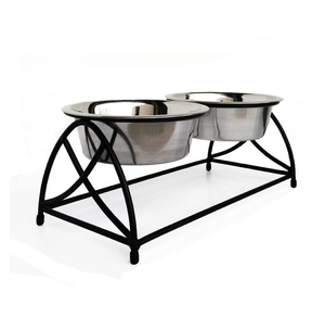 ชามอาหารสัตว์เลี้ยงแบบใช้สองชั้นสำหรับตั้งกลางแจ้งชามอาหารสุนัขทำจากโลหะออกแบบได้ตามต้องการ - Product Image 5