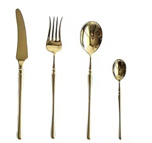 Juego de Cubiertos de metal de cobre Antiguo Real Cubiertos de acero inoxidable de estilo clásico Vintage para una configuración elegante del hogar y la Mesa - Product Image 4