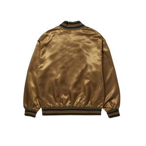 Chaqueta Bomber de béisbol para hombre, chaqueta informal Letterman de satén estilo universitario con tela de lona bordada, chaqueta universitaria a la venta OEM - Product Image 2