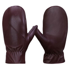 Winter Ready Leather Mittens with Windproof and Waterproof Properties Ideal for Hunting Camping and <b>Snowmobiling</b> - Product Image 1
