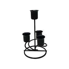 ชุดเชิงเทียนโลหะ2ชิ้นสำหรับบ้านโรงแรมและงานแต่งงานขาตั้งสีทองและสีดำดีไซน์ทันสมัยเชิงเทียนโลหะและโถ - Product Image 3