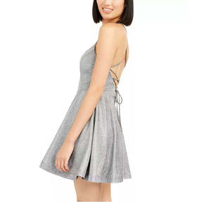 Abito da cocktail con pizzo sul retro di Speechless Junior, colore argento, taglia 1 - Product Image 3