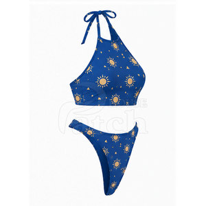 Conjunto de Bikini Personalizado para Mujer, Traje de Baño de Dos Piezas Elegante, Braguita de Cintura Alta, Ropa de Playa a la Moda, Colección de Trajes de Baño para Vacaciones de Verano - Product Image 4