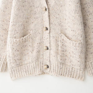 Pull en tricot ample pour femme, 100 % coton, col en V, manches longues, qualité supérieure, automne-hiver, couleur et logo personnalisables, vente en gros - Product Image 6