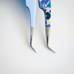 Pince à épiler d'extension de cils New Deals Outils de cils en acier inoxydable avec de beaux designs Ensemble de pinces à cils durables - Product Image 1