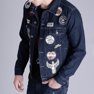 Chaqueta vaquera de doble botonadura para hombre, superventas, bien diseñada, calle alta, invierno, alta calidad, transpirable, reversible, logotipo personalizado - Product Image 4