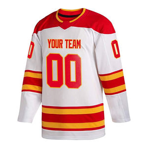 Uniforme de Hockey sur glace de haute qualité vêtements de sport manches complètes 100% Polyester léger Logo personnalisé et nom d'équipe Oem - Product Image 2