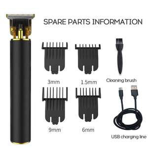 Tondeuse à Cheveux Électrique Portable avec Lame en Acier Inoxydable, Alimentation USB, 4 Guides de Coupe pour Barbe et Cheveux, Utilisation en Voiture - Product Image 1