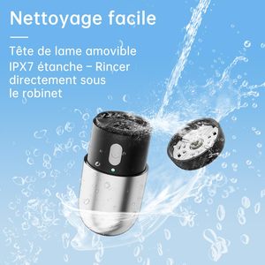 Afeitadora Eléctrica Recargable Compacta y Mini, Afeitadora Eléctrica Inalámbrica Portátil a Prueba de Agua para Hombres y Mujeres, para el Hogar y Viajes - Product Image 5