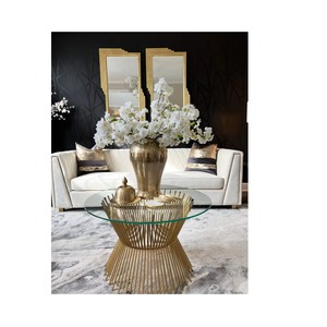 Jarrón de Metal de estilo antiguo dorado, soporte de flores decorativo atemporal, sala de estar perfecto para, mesa de comedor y centro de mesa para eventos - Product Image 6