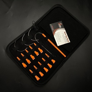 ชุดคีมต่อผมสแตนเลสชุดอุปกรณ์ต่อผมไมโครบีดส์เคลือบสีส้มคลิปเข็ม - Product Image 3