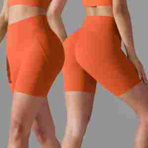 Shorts Deportivos para Mujer, Estilo Biker, Sensación de Desnudez, Cintura Media, Yoga, Slim, Push-Up, Transpirables, Secado Rápido, Impermeables, 100% Algodón - Product Image 2