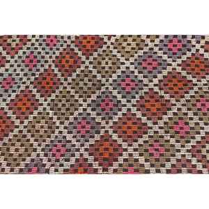Petit tapis turc de 2,8 x 3,7 pieds, tapis vintage, tapis persan brun Kilim - Product Image 5