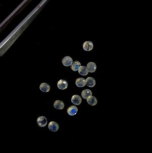 Piedra lunar de arcoíris Natural de 4,5,6,7mm, forma redonda facetada, piedras preciosas semipreciosas para fabricación de joyas al por mayor - Product Image 2