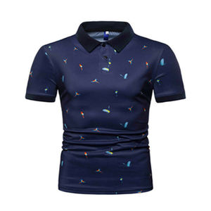 เสื้อโปโลปักโลโก้สำหรับผู้ชายเสื้อลำลองแขนสั้นผ้าสแปนเด็กซ์โพลีเอสเตอร์ฤดูร้อนสีทึบดีไซน์เรียบง่าย - Product Image 4