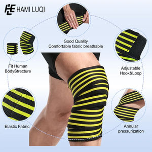 Genouillères avec soutien élastique-Idéal pour l'haltérophilie, la dynamophilie et les entraînements de gymnastique | Confort en mélange de coton - Product Image 5