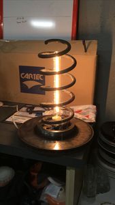 Corne industrielle, objet de collection, aspect réaliste, animal fait main, interrupteur à 3 positions, variateur d'intensité, abat-jour de cage, culot E26, ports USB, alimentation CA - Product Image 3