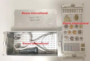 BISONS Wholesale Manual <b>Titanium</b> Cranial <b>Plates</b> & Reusable Instruments | Brain Reconstruction Neurosurgery Set - Product Image 3