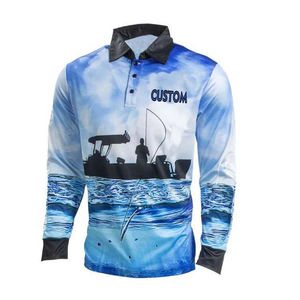 Camisas Polo de Manga Larga al por Mayor de Fábrica, Camisas Polo Deportivas para Hombre, Diseño de Logotipo Personalizado, Sublimación, Ropa de Pesca - Product Image 1