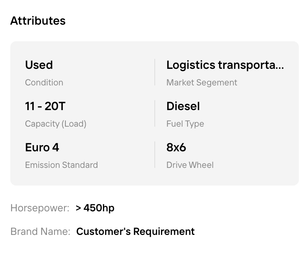 Best!! Heavy Load Chassis 6x4 Diesel Tractor Unit <b>Prime</b> Mover Semi Truck Head For Commercial Logistics and Industrial Road Trans - Product Image 5
