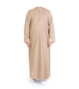Super qualité Al pour Daffah Thobes Jubba Thobe pour hommes couleur unie soie coton robe islamique grande taille faite avec haut tissu Qua - Product Image 4