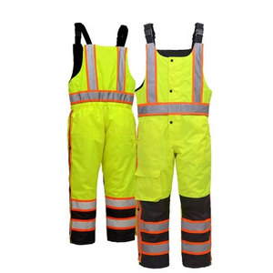 Industrial Workwear Safety <b>Clothing</b> ANSI Class 1 <b>Fluorescent</b> High-Visibility Bib Pants Customizable Color Logo for Construction - Product Image 1