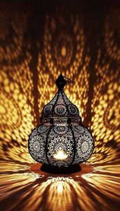 Classic Iron Decorative <b>Lantern</b> For <b>Indoor</b> Outdoor Home Office Living Room Patio And Garden Wedding Party <b>Lighting</b> - Product Image 2