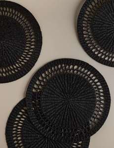 แผ่นรองจานหญ้าทะเลแบบชนบทแผ่นปูโต๊ะทรงกลมทำด้วยมือแผ่นรองจานทอสำหรับวางบนโต๊ะในครัวและของตกแต่งงานแต่งงาน - Product Image 6