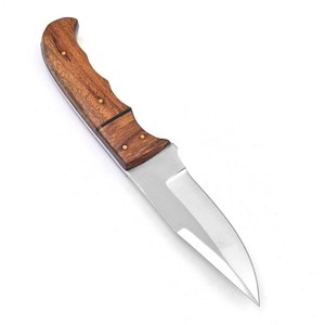 Couteau à Découper à Lame Fixe de Grade Industriel NF75 en Acier 12c27 Forgé Nordique Fait Main, Manche en Bois, Fourreau en Cuir, OEM, Lame Entière - Product Image 2